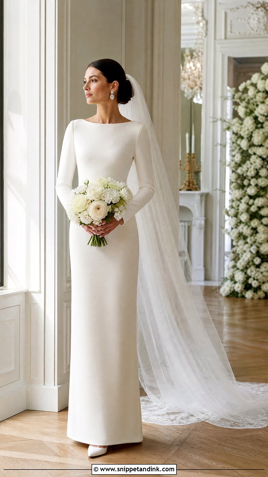 Long Sleeve Shift Wedding Dress - Snippet and Ink - 20 Shift Wedding Dress Ideas