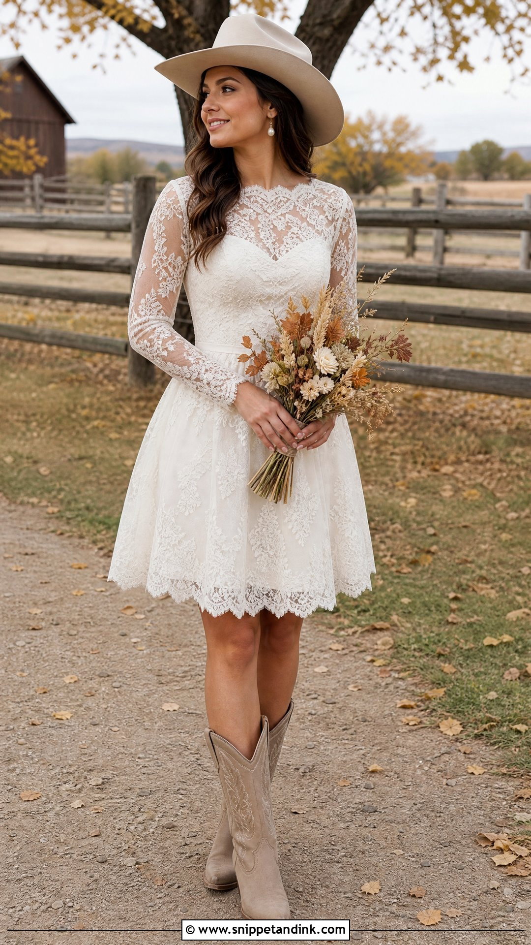 Long Sleeve Short Country Wedding Dress - Snippet and Ink - 20 Short Country Wedding Dress Ideas