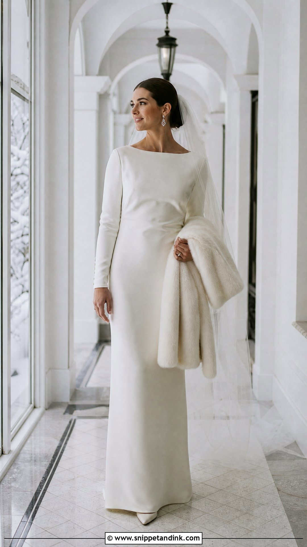 Long Sleeve Silk Satin Wedding Dress - Snippet and Ink - 20 Silk Satin Wedding Dress Ideas