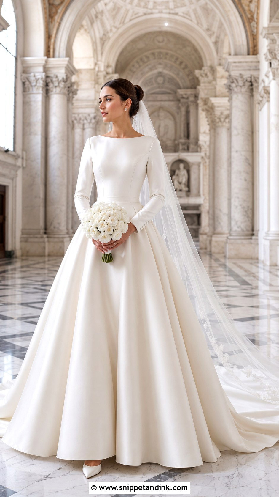 Long Sleeve Silk Wedding Dress Ballgown - Snippet and Ink - 20 Silk Wedding Dress Ballgown Ideas
