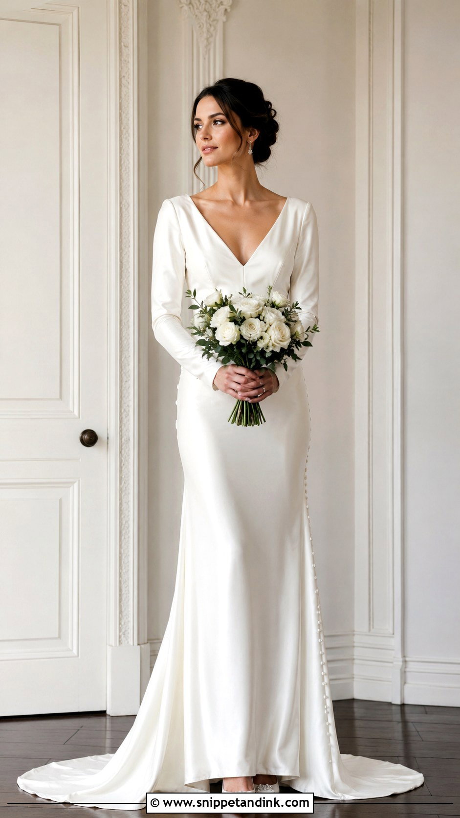 Long Sleeve Silk Wedding Dress - Snippet and Ink - 25 Simple Silk Wedding Dress Ideas