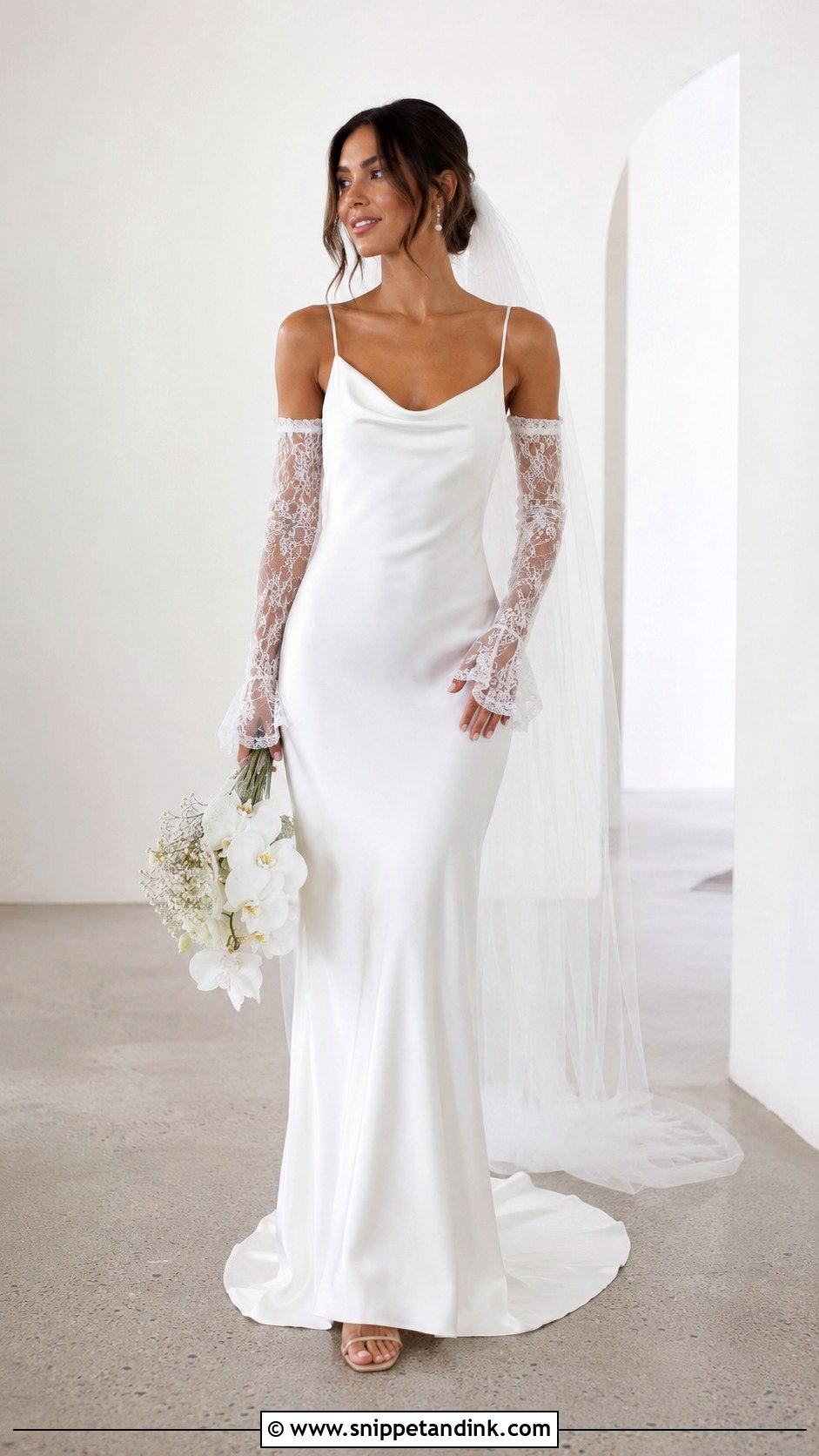 Long Sleeve Slip Wedding Dress - Snippet and Ink - 35 Long Sleeve Wedding Dress Ideas