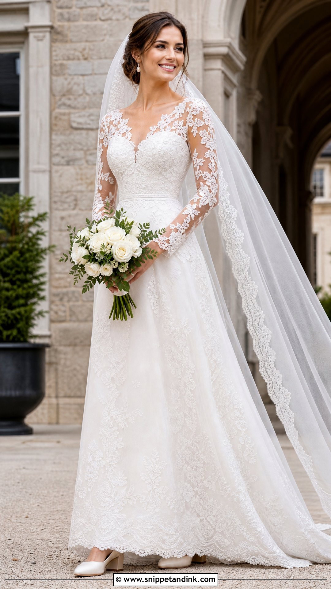 Long Sleeve Spanish Lace Wedding Dress - Snippet and Ink - 20 Spanish Wedding Dress Spain Ideas