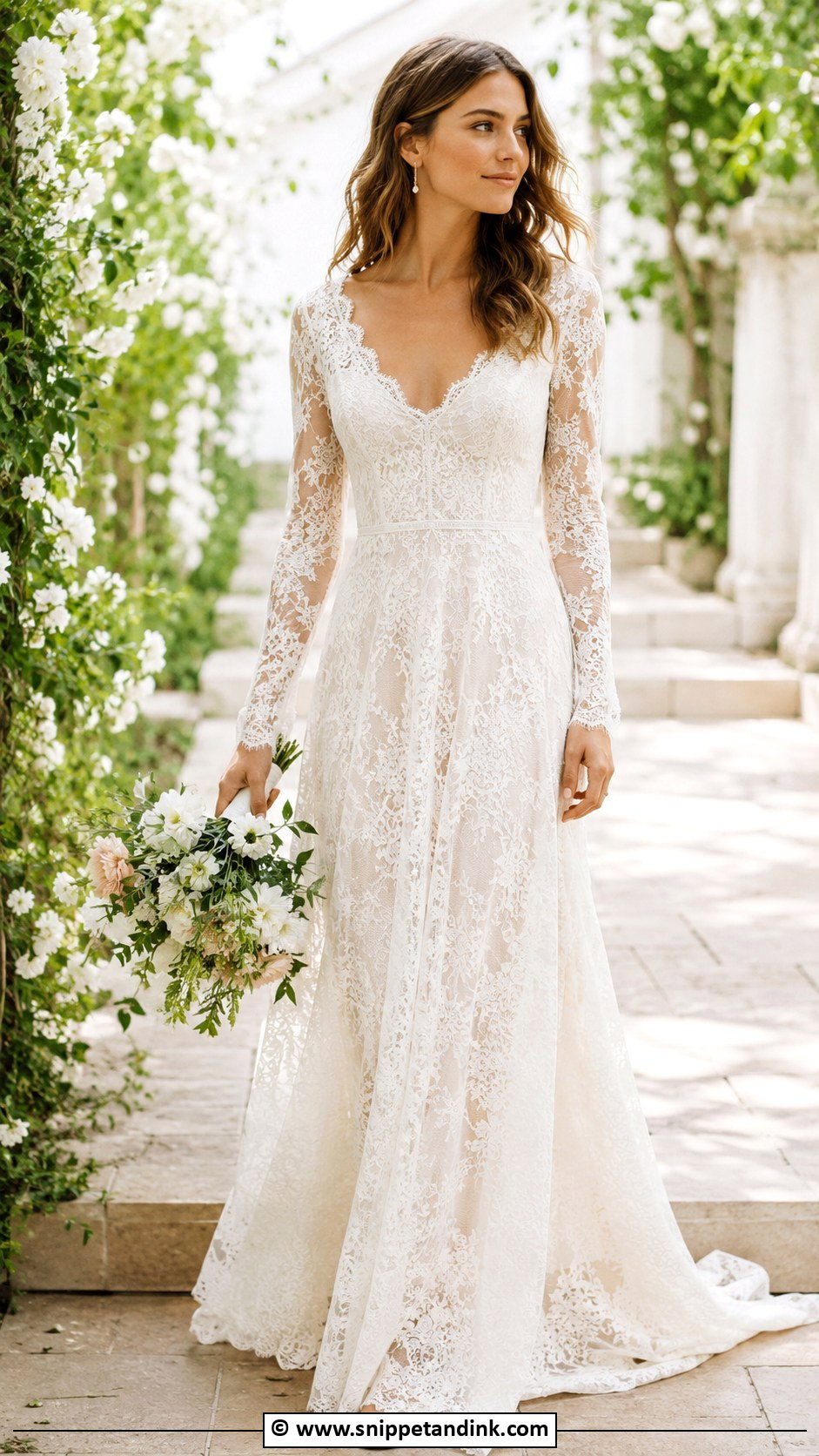 Long Sleeve Summer Wedding Dress - Snippet and Ink - 30 Wedding Dresses Long Sleeve