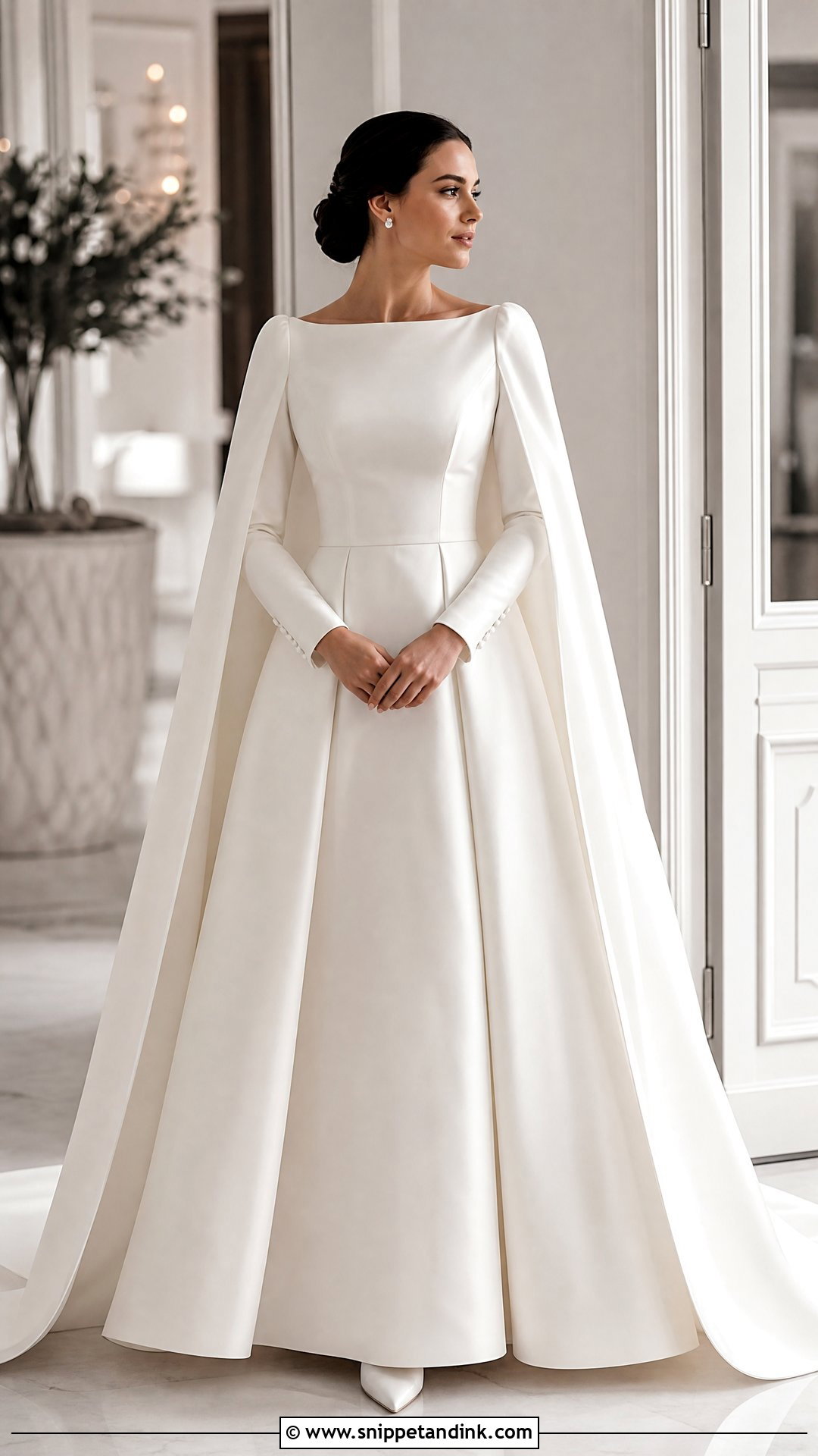 Long Sleeve Taffeta Wedding Dress - Snippet and Ink - 25 Taffeta Wedding Dress Ideas