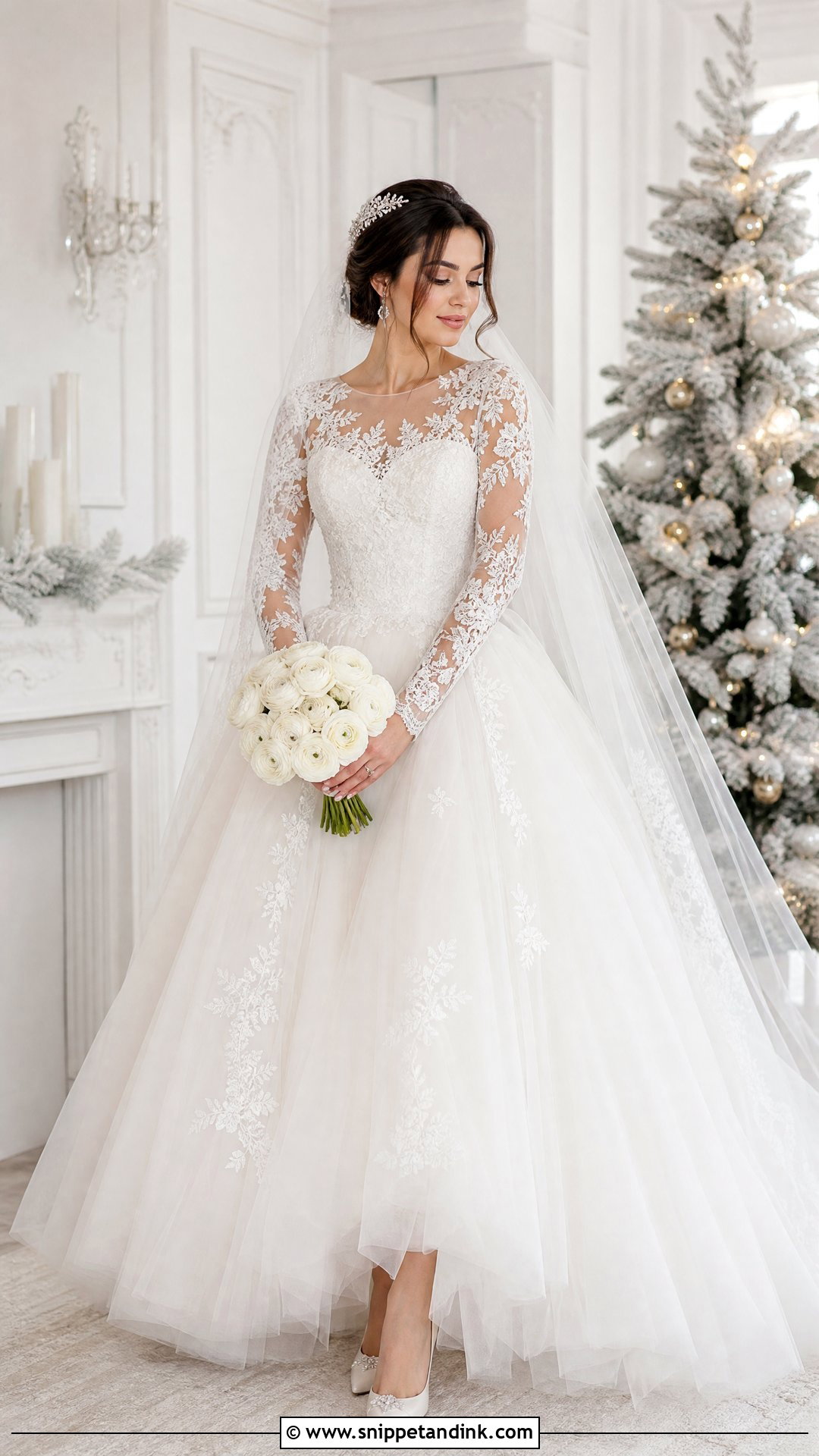 Long Sleeve Tulle Puffy Princess Wedding Dress - Snippet and Ink - 20 Puffy Wedding Dresses Princesses