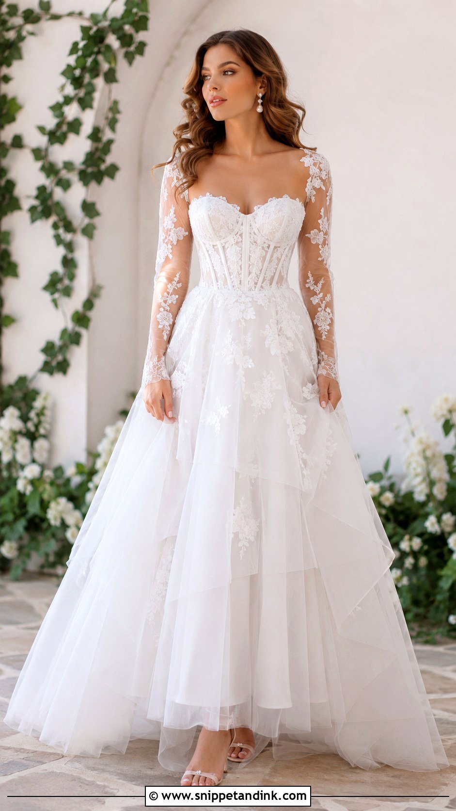 Long Sleeve Tulle Wedding Dress - Snippet and Ink - 35 Long Sleeve Wedding Dress Ideas