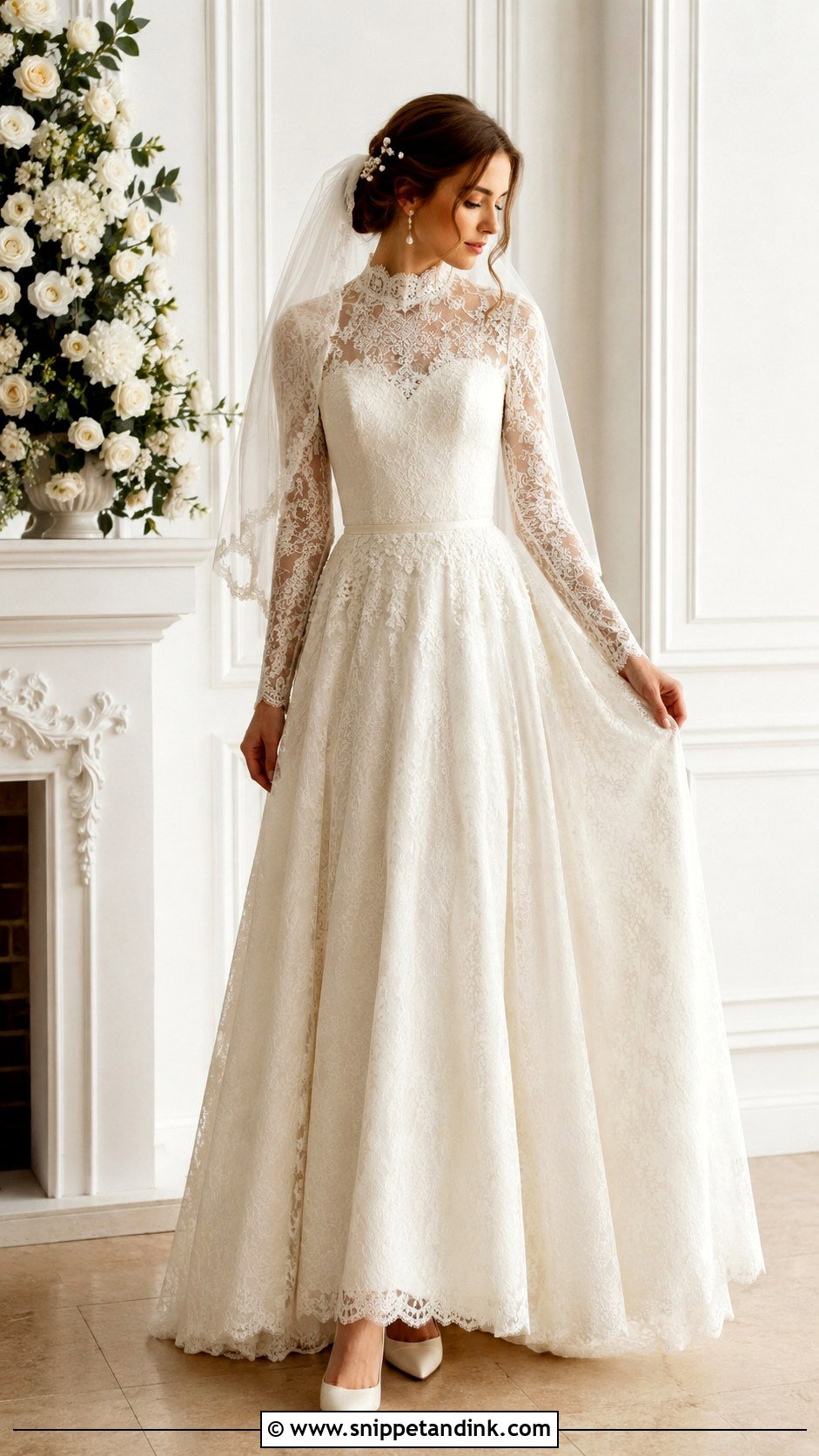 Long Sleeve Victorian Wedding Dress - Snippet and Ink - 25 Victorian Style Wedding Dress Ideas