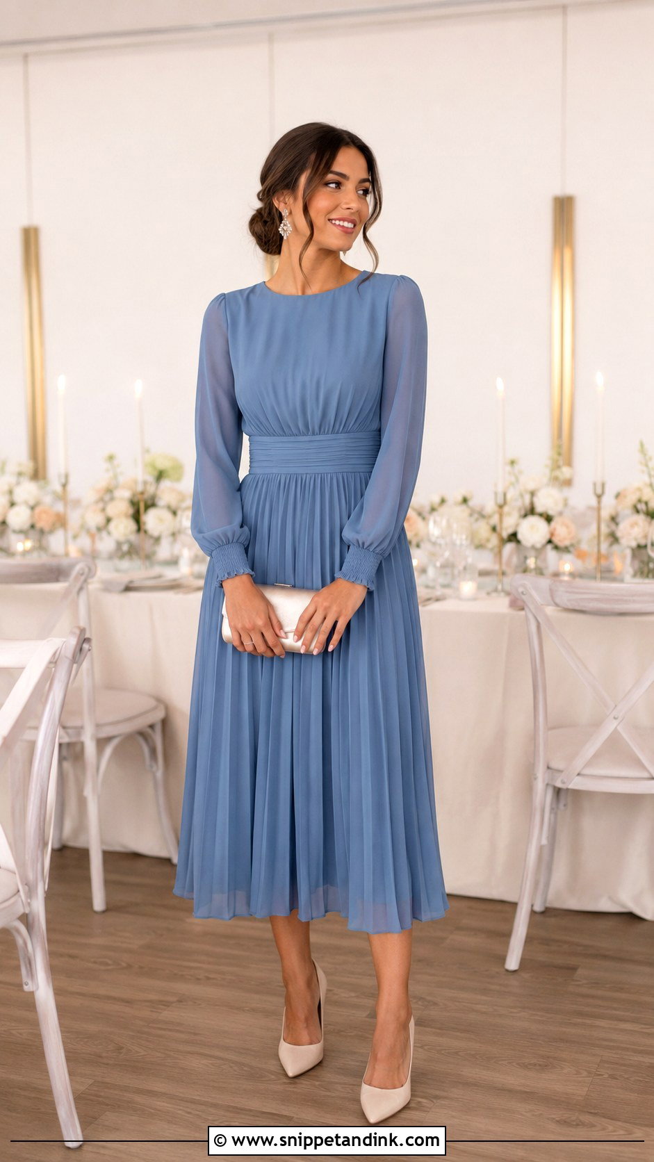 Long Sleeve Wedding Dinner Dress - Snippet and Ink - 25 Wedding Dinner Dress Ideas