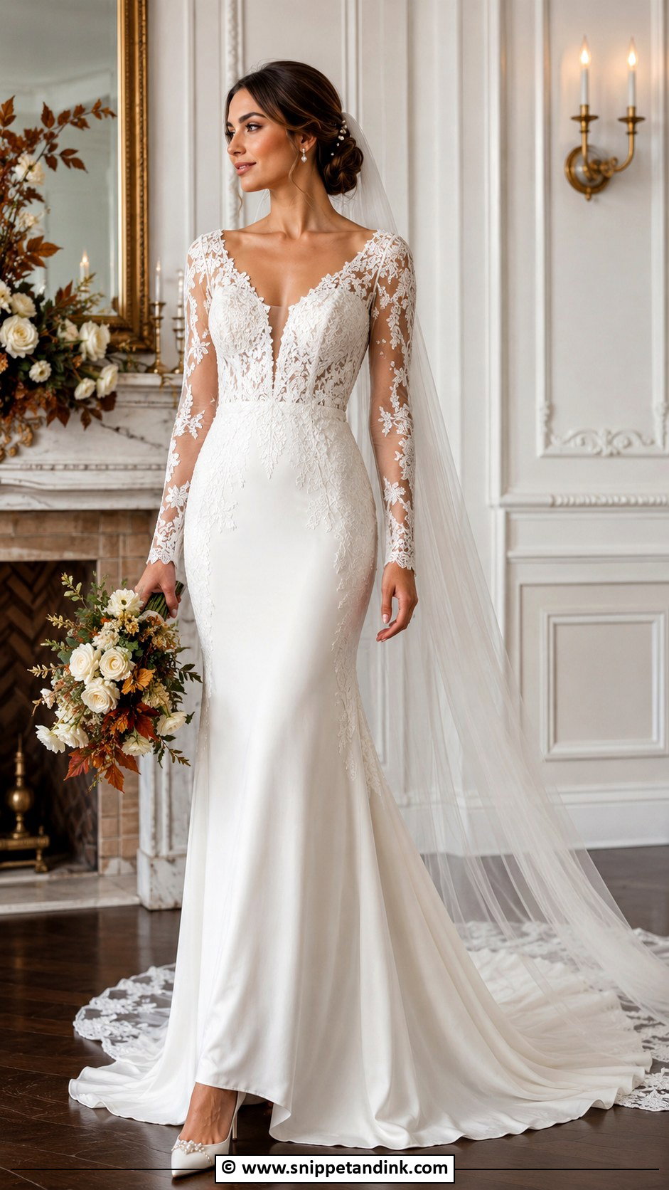 Long Sleeve Wedding Dress - Snippet and Ink - 35 Timeless Wedding Dress Ideas