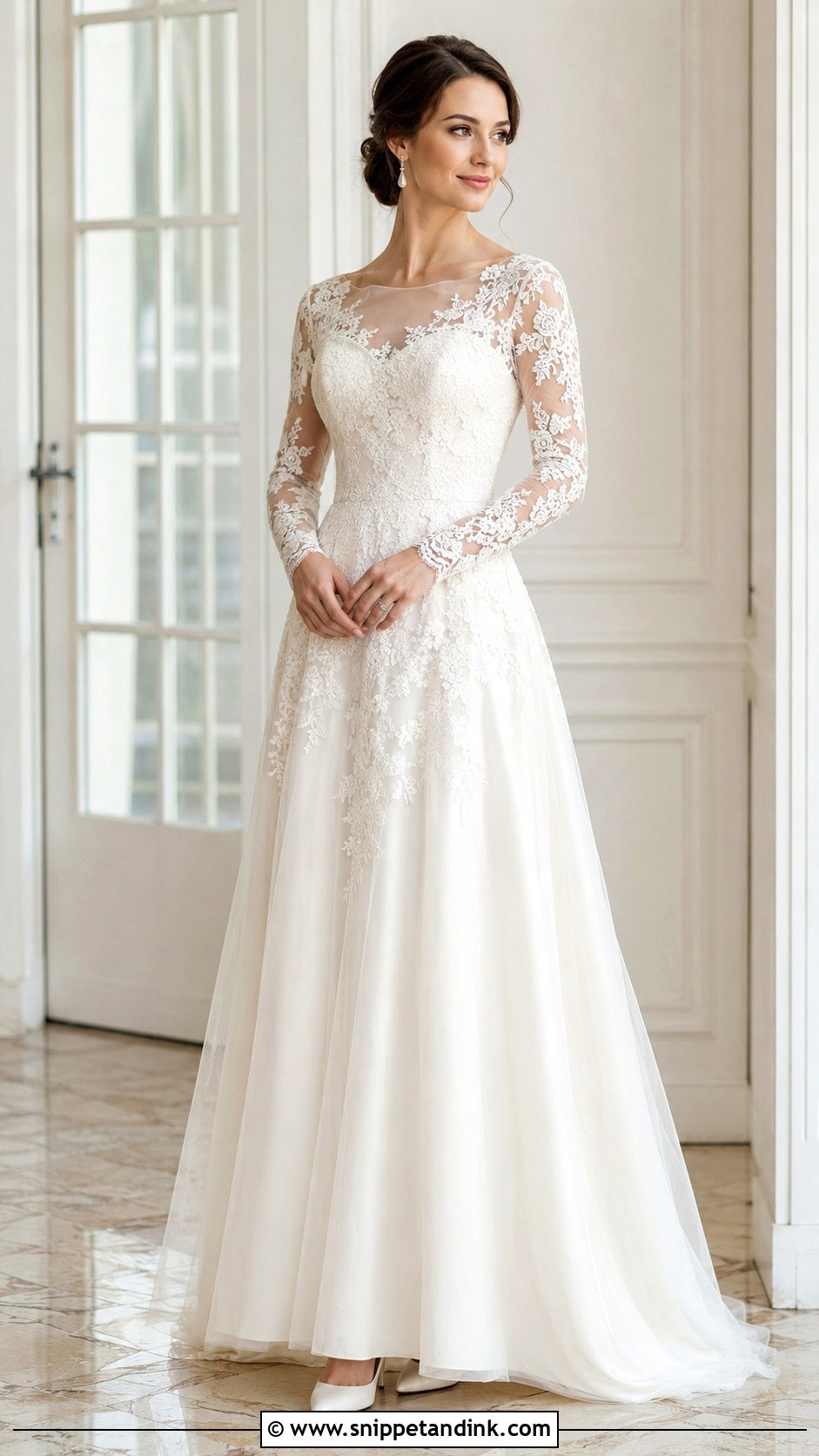 Long Sleeve Wedding Dress - Snippet and Ink - 30 Wedding Dress Design Ideas