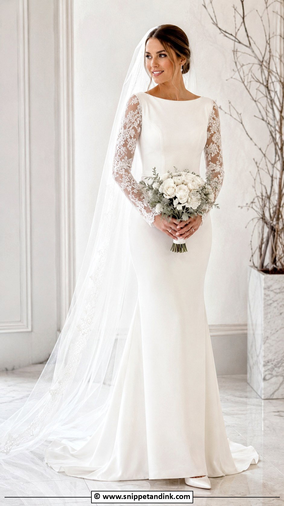 Long Sleeve Wedding Dress - Snippet and Ink - 30 Bridal Dress Fashion Ideas