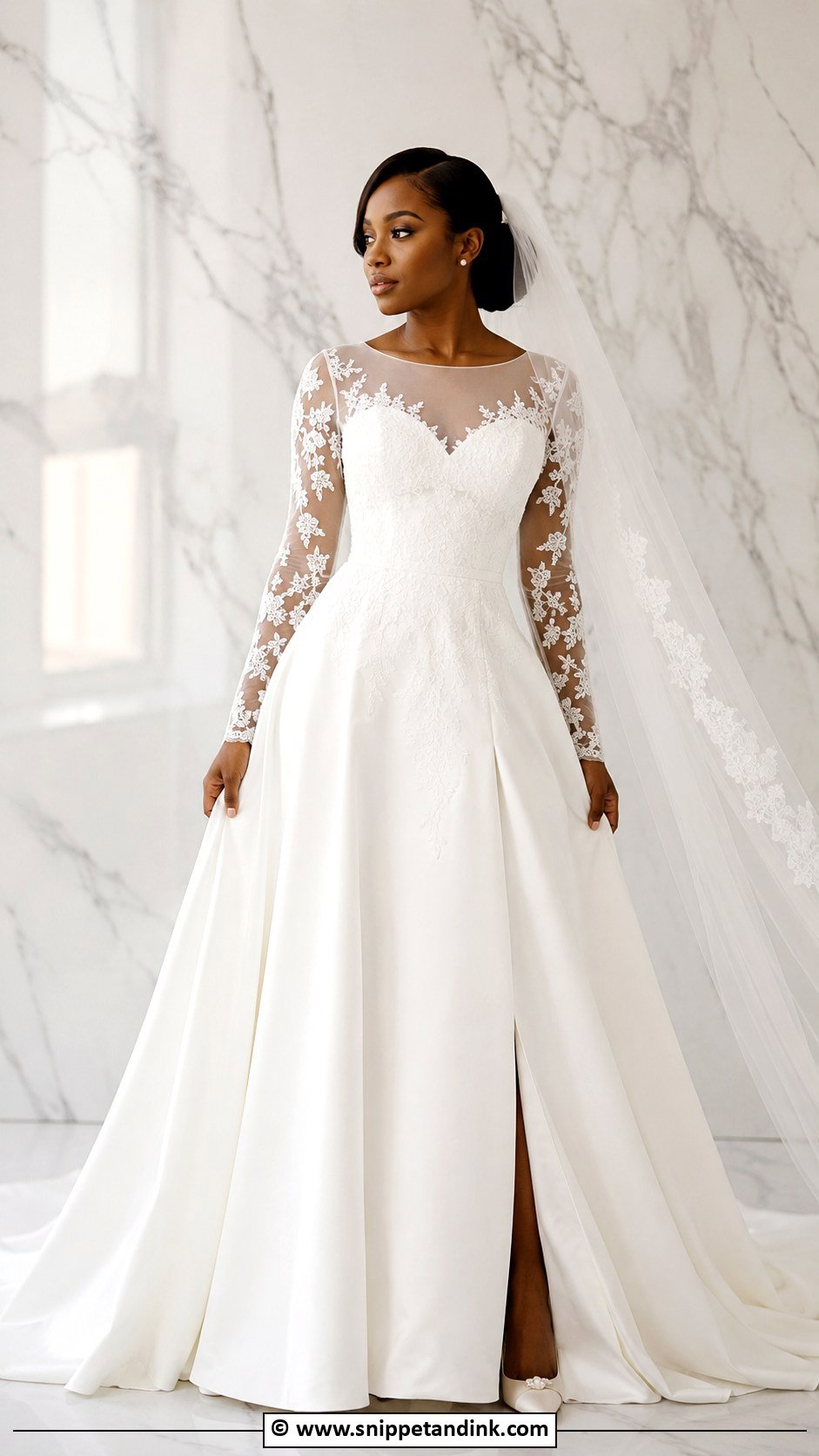 Long Sleeve Wedding Dress - Snippet and Ink - 30 Dream Wedding Dresses Black Women