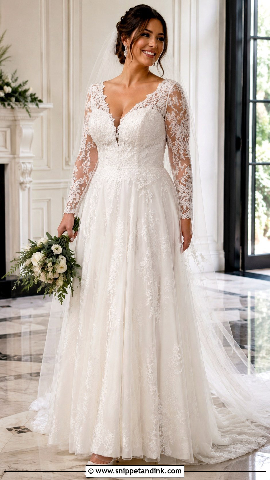 Long Sleeve Wedding Dress For Big Bust - Snippet and Ink - 25 Big Bust Wedding Dress Ideas