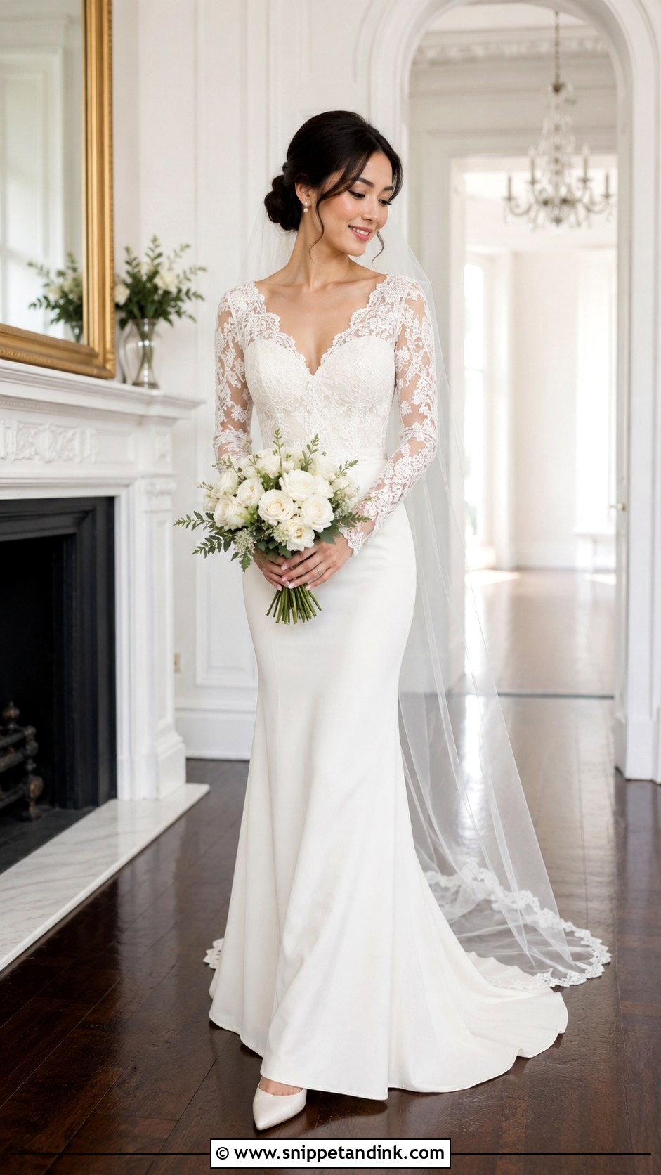 Long Sleeve Wedding Dress For Petite Women - Snippet and Ink - 25 Wedding Dresses for Petite Women