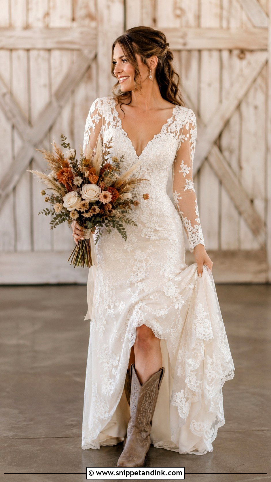 Long Sleeve Wedding Dress With Cowboy Boots - Snippet and Ink - 25 Wedding Dress with Cowboy Boots Ideas