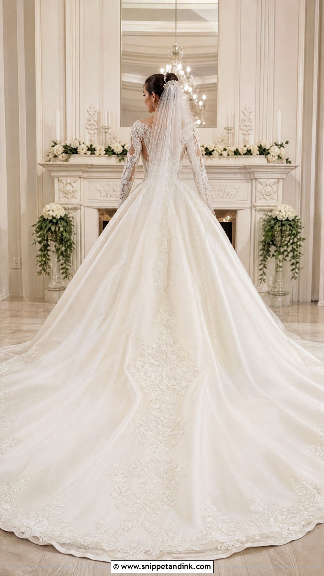 Long Sleeve Wedding Dress With Royal Train - Snippet and Ink - 20 Wedding Dresses with Train