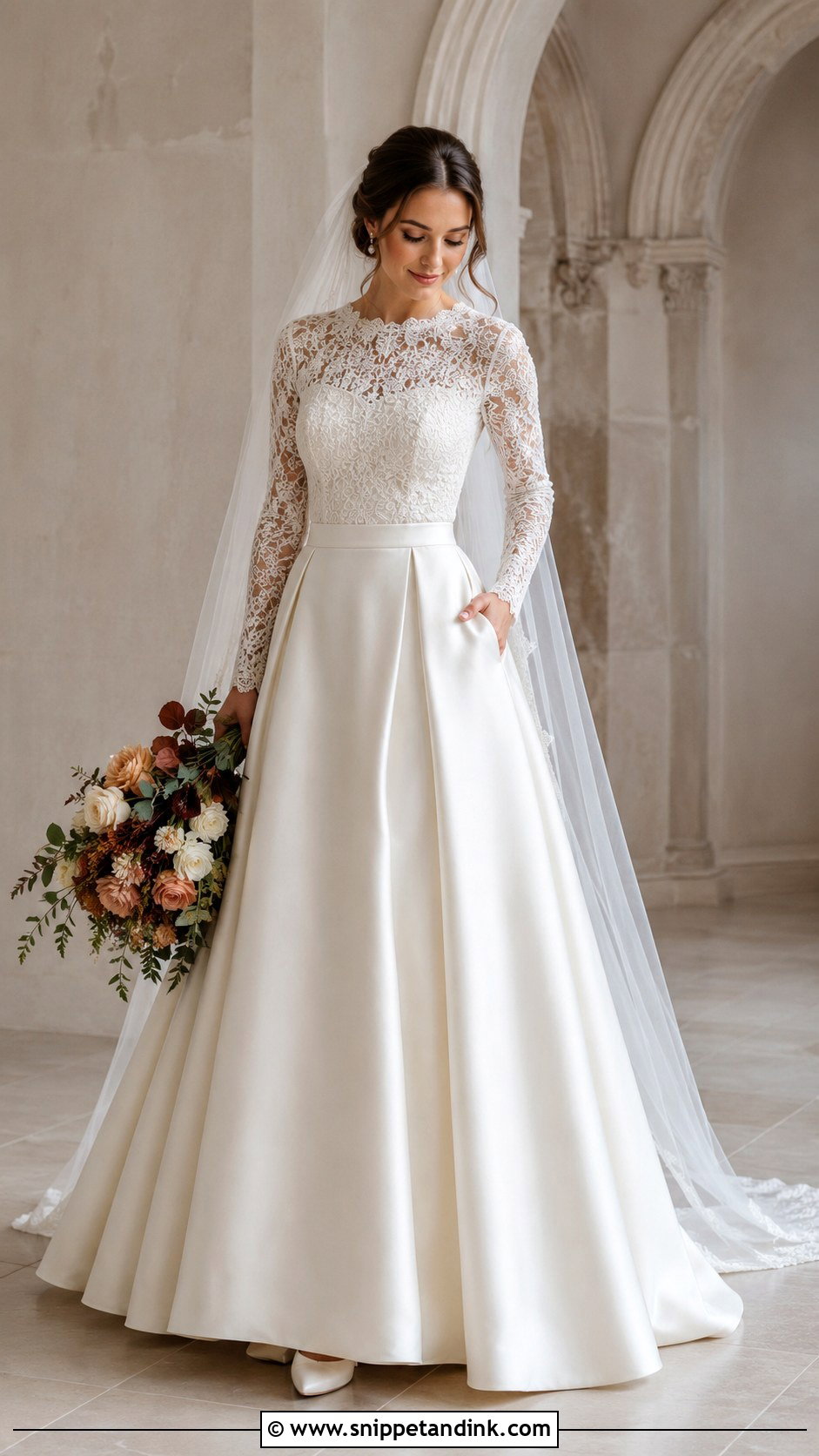 Long Sleeve Wedding Dress with Pockets - Snippet and Ink - 20 Wedding Dress with Pockets Ideas