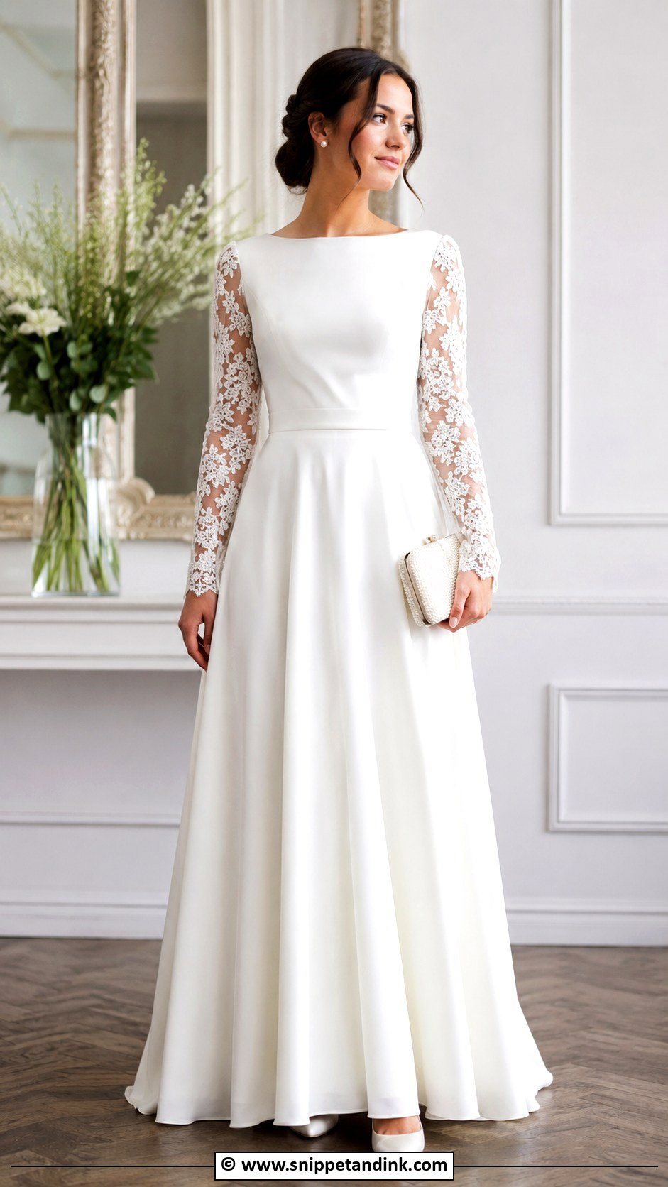 Long Sleeve Wedding Frock - Snippet and Ink - 30 Wedding Frock Designs