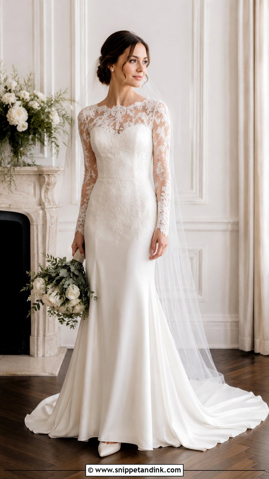 Long Sleeve Wedding Gown - Snippet and Ink - 25 Wedding Gown Inspiration Ideas