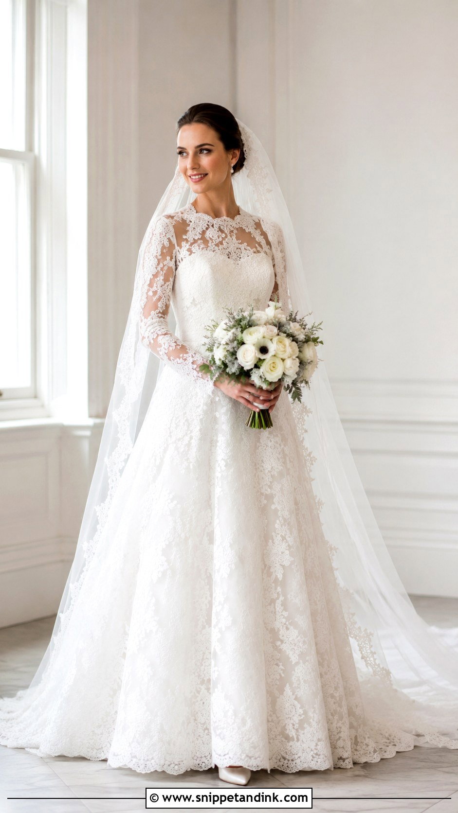 Long Sleeve Wedding Gown - Snippet and Ink - 25 Wedding Gown Styles