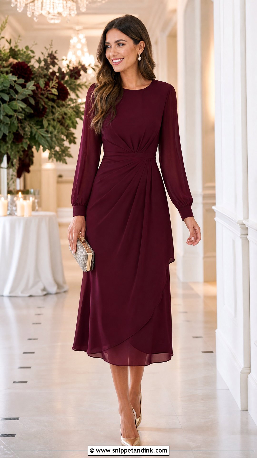 Long Sleeve Wedding Guest Dress - Snippet and Ink - 25 Simple Dresses for Wedding