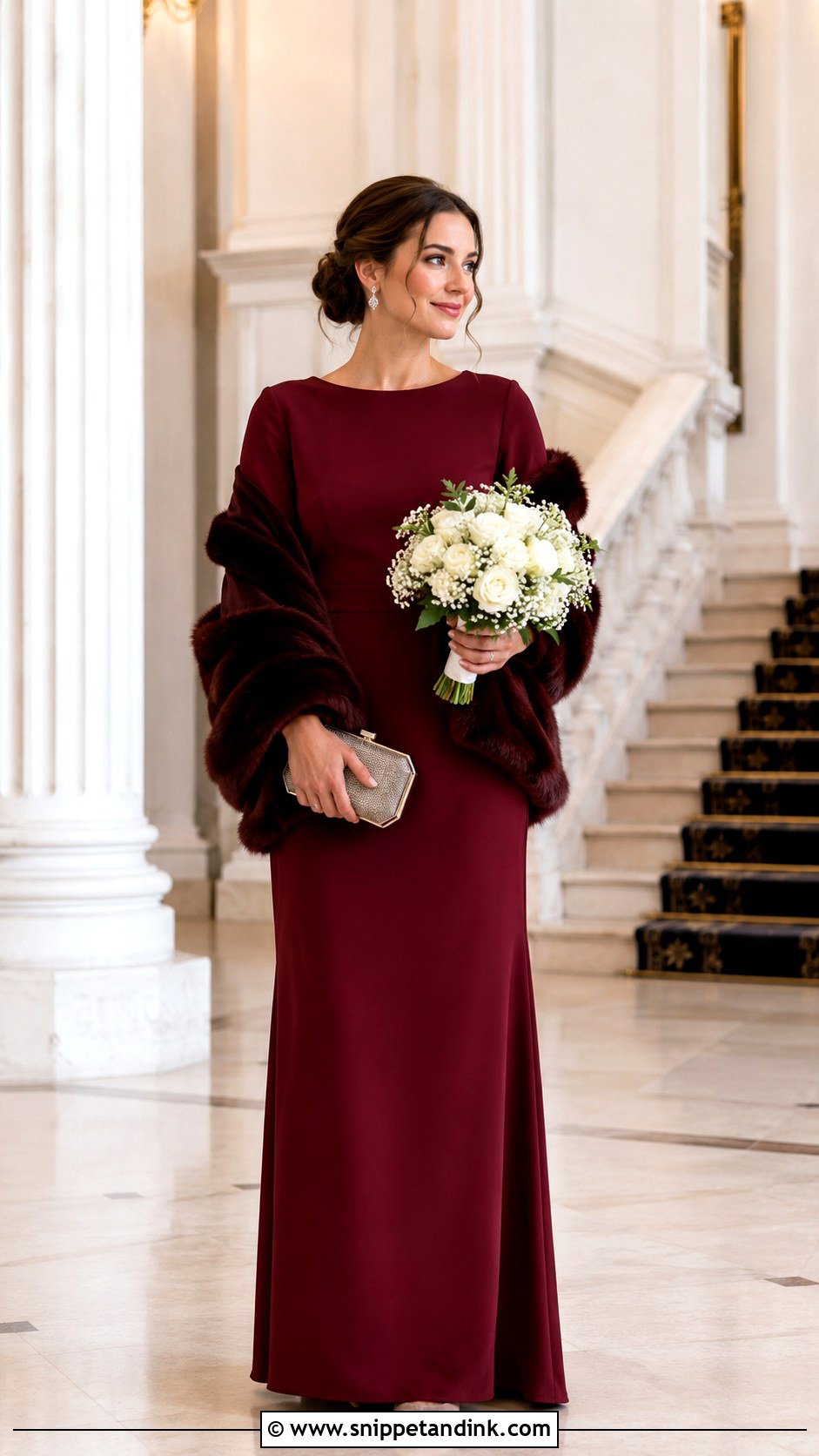 Long Sleeve Winter Bridal Party Dress - Snippet and Ink - 20 Bridal Party Outfit Ideas