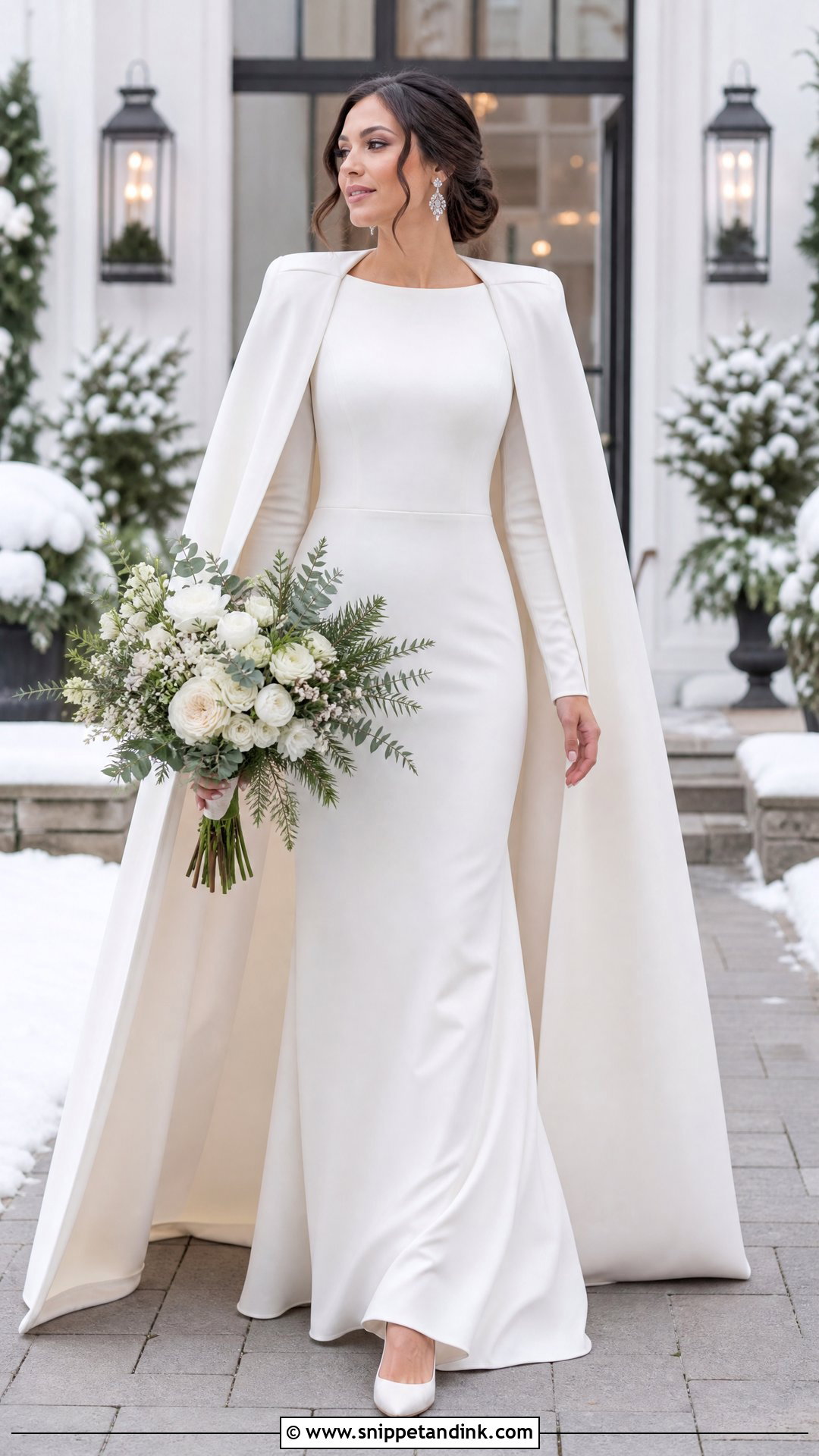 Long Sleeve Winter Bride Outfit - Snippet and Ink - 20 Outfit for Bride Ideas