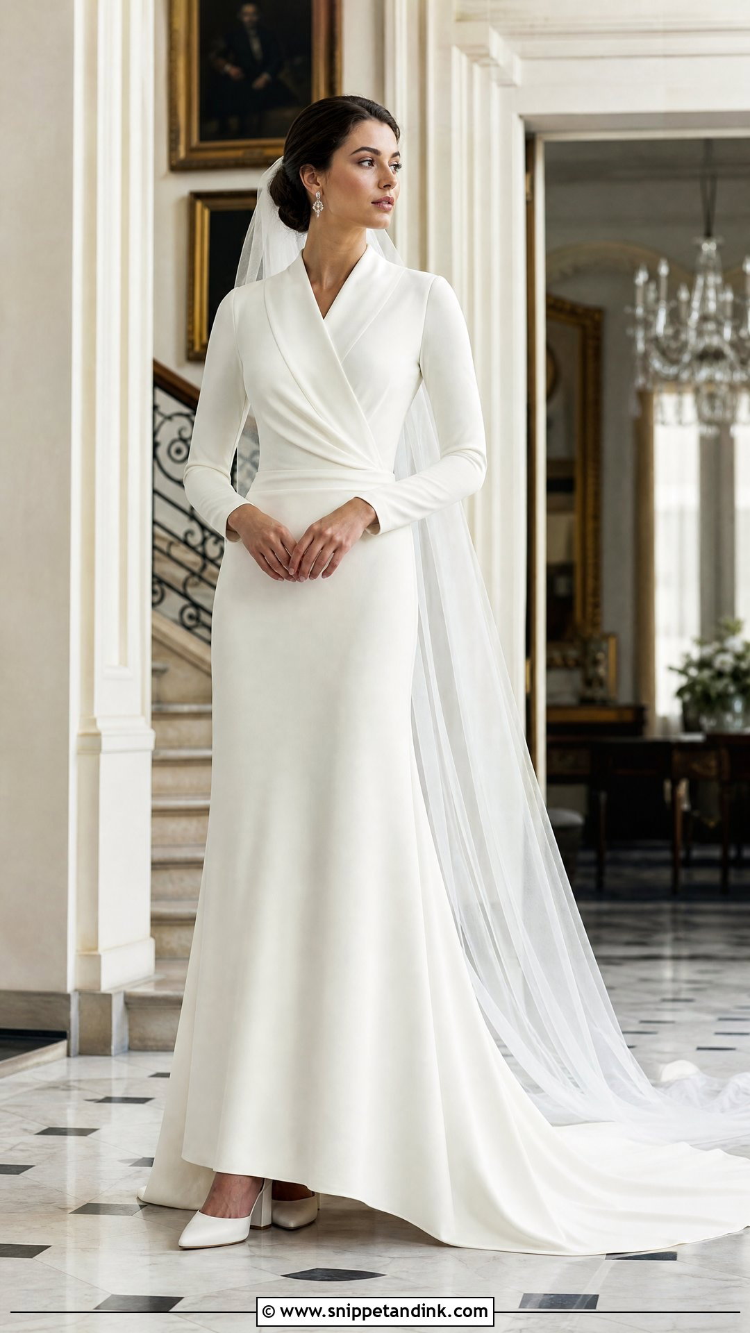 Long Sleeve Wrap Wedding Dress - Snippet and Ink - 20 Wrap Wedding Dress Ideas