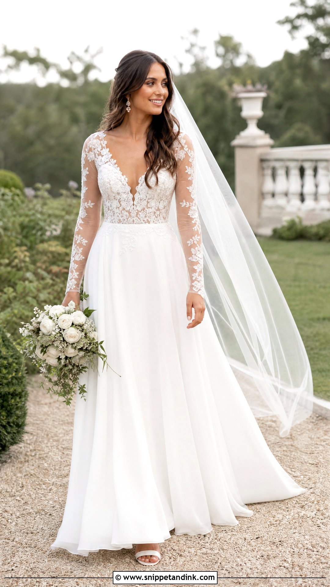 Long Sleeved A Line Wedding Dress - Snippet and Ink - 25 Long Sleeved Wedding Dress Ideas