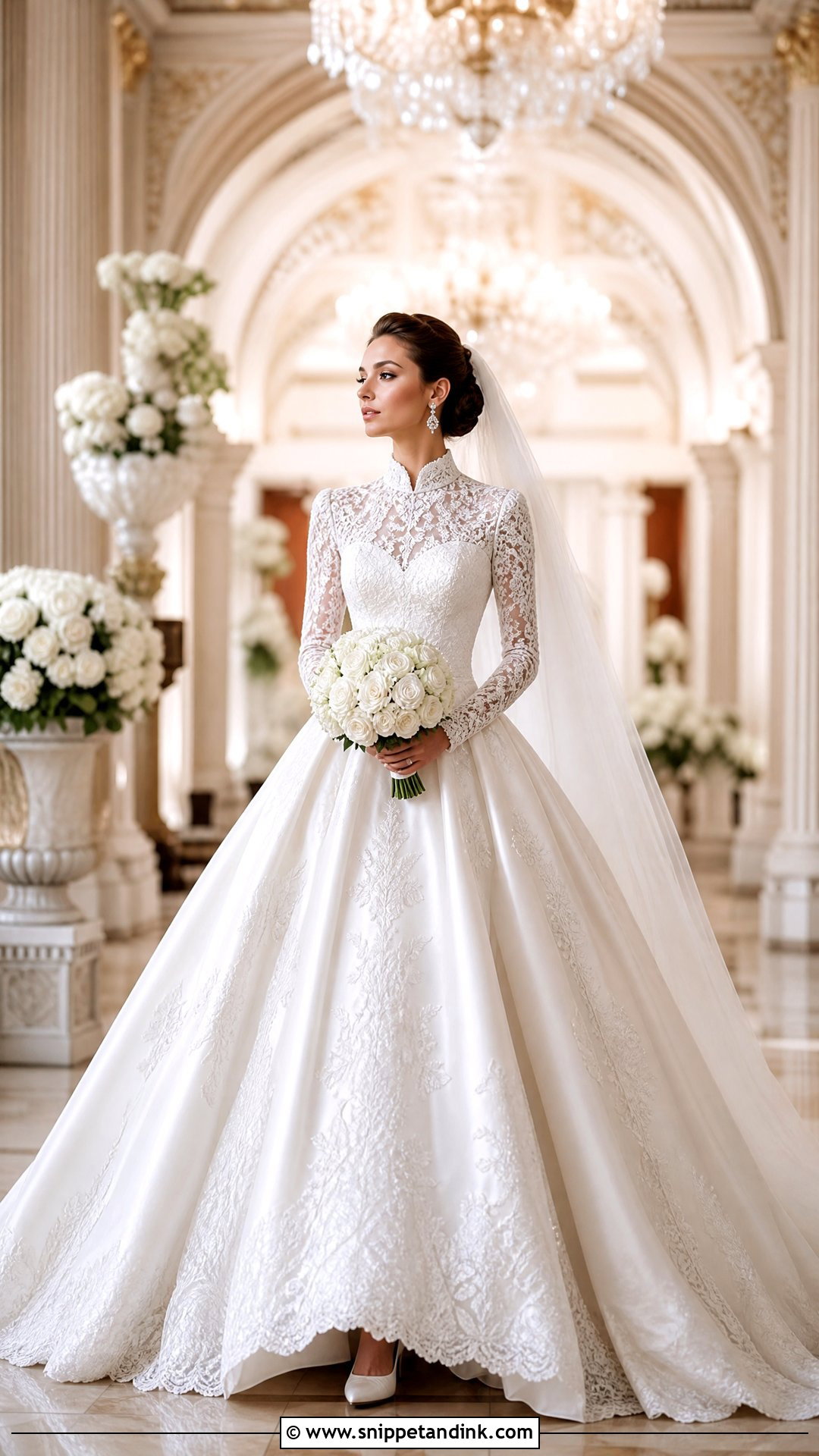 Long Sleeved Ball Gown Wedding Dress - Snippet and Ink - 25 Long Sleeved Wedding Dress Ideas