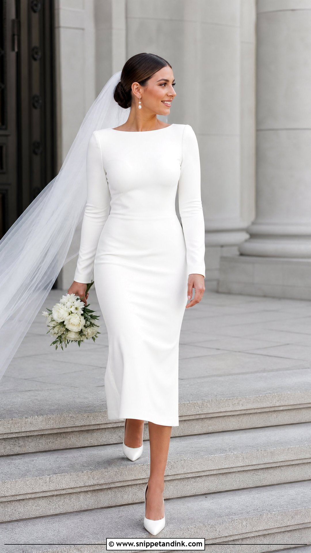 Long Sleeved Courthouse Wedding Dress - Snippet and Ink - 25 Long Sleeved Wedding Dress Ideas