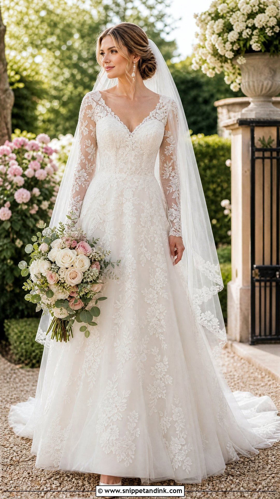 Long Sleeved Lace Wedding Dress - Snippet and Ink - 25 Long Sleeved Wedding Dress Ideas