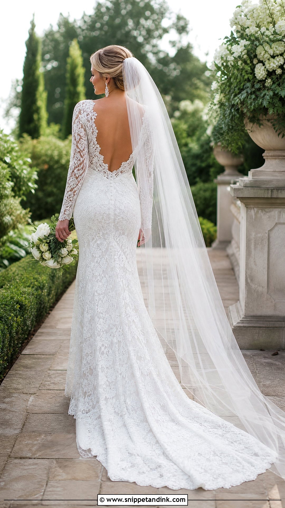 Long Sleeved Open Back Wedding Dress - Snippet and Ink - 25 Long Sleeved Wedding Dress Ideas