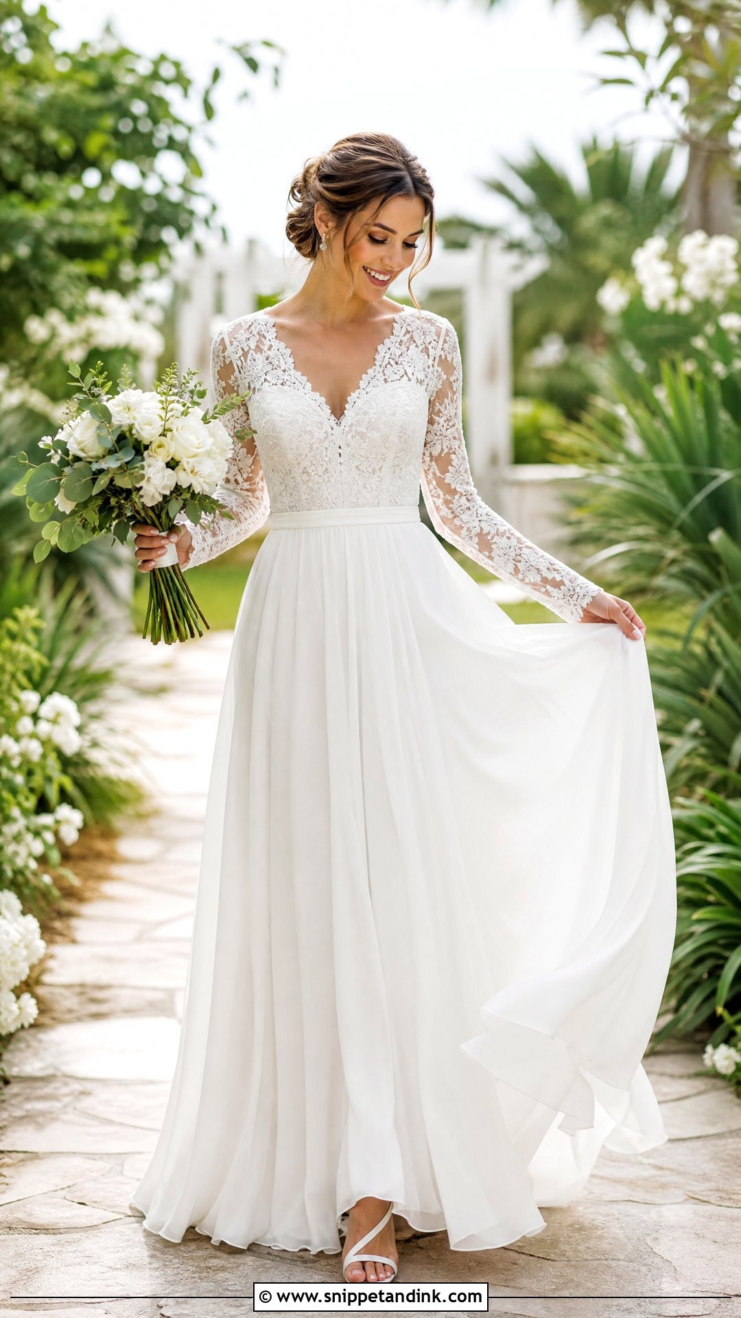 Long Sleeved Summer Wedding Dress - Snippet and Ink - 25 Long Sleeved Wedding Dress Ideas