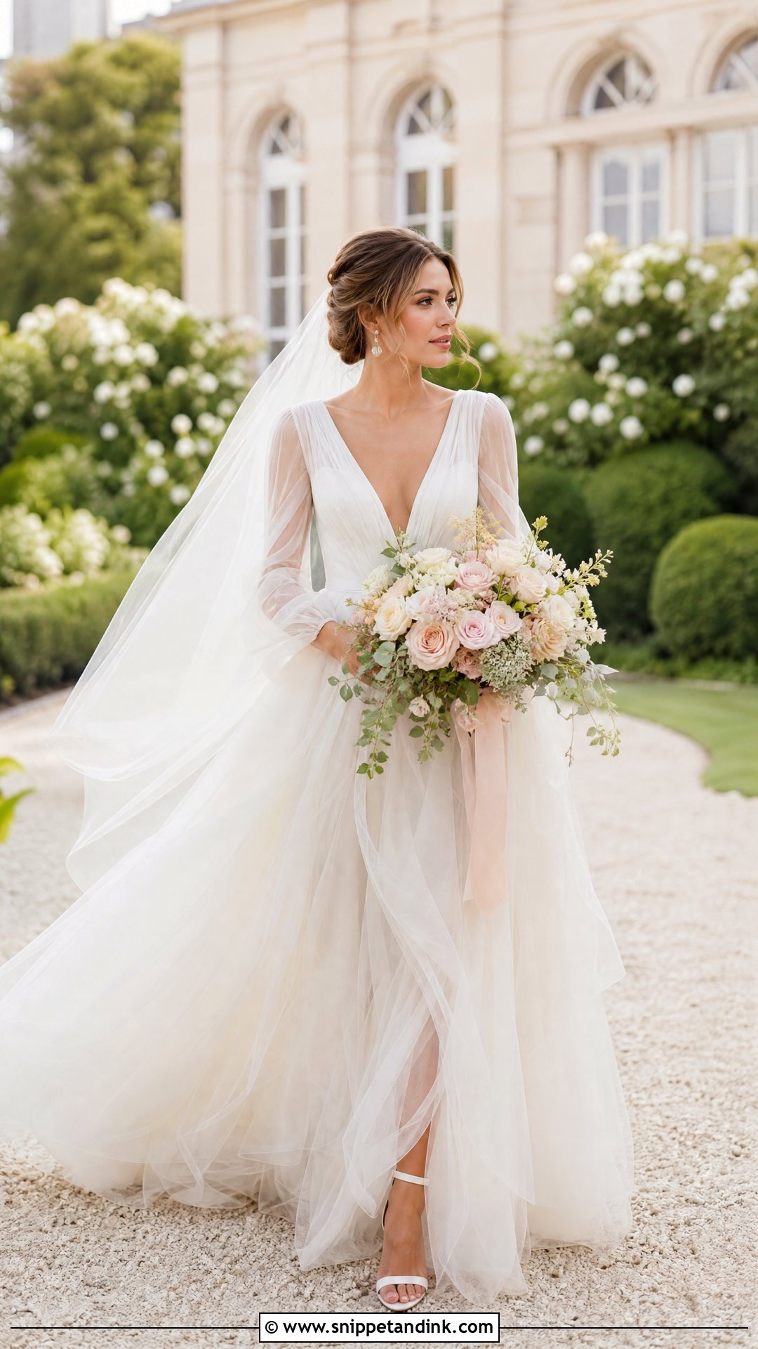 Long Sleeved Tulle Wedding Dress - Snippet and Ink - 25 Long Sleeved Wedding Dress Ideas