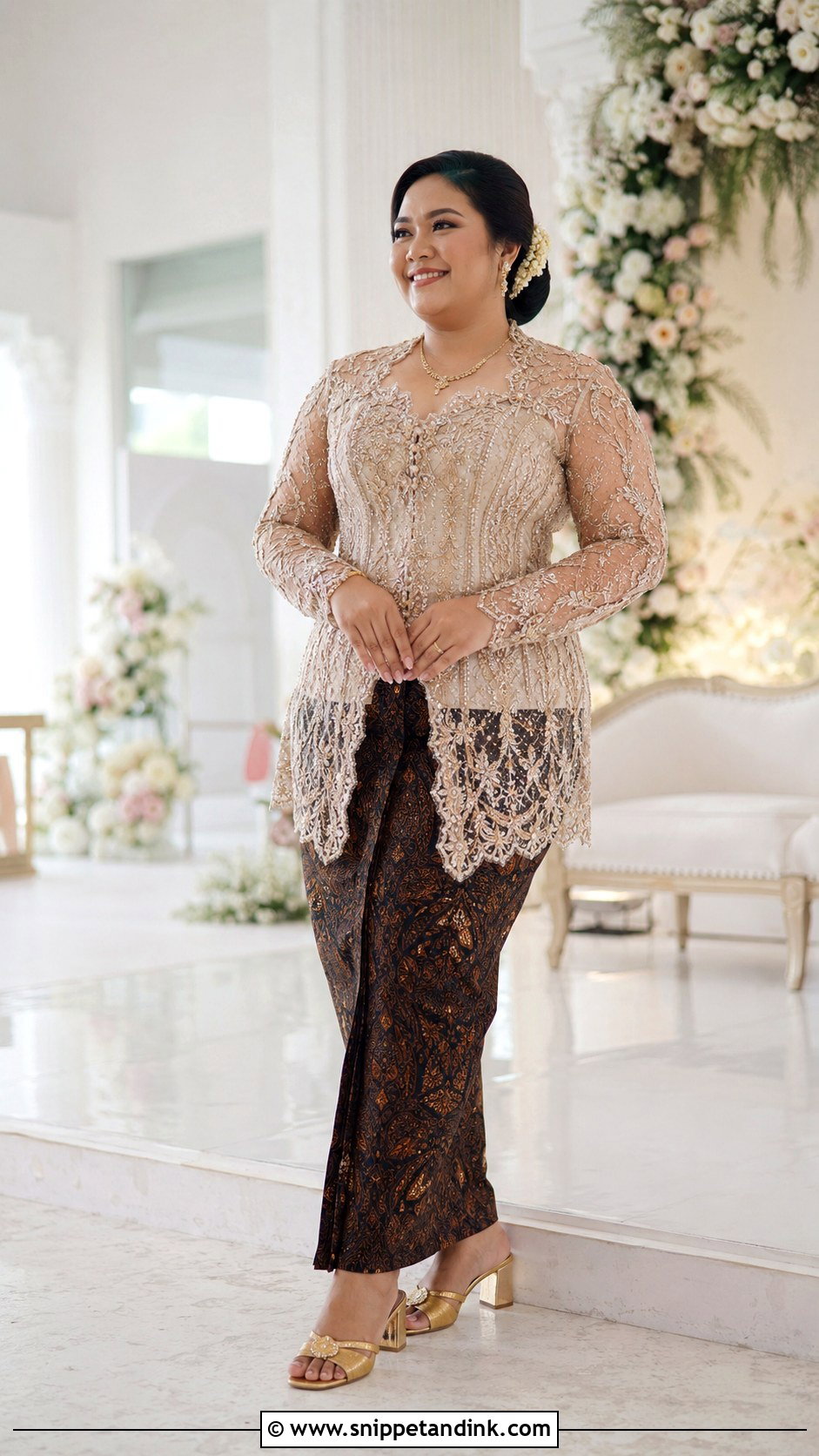 Long Tail Javanese Wedding Kebaya - Snippet and Ink - 20 Javanese Wedding Outfit Ideas