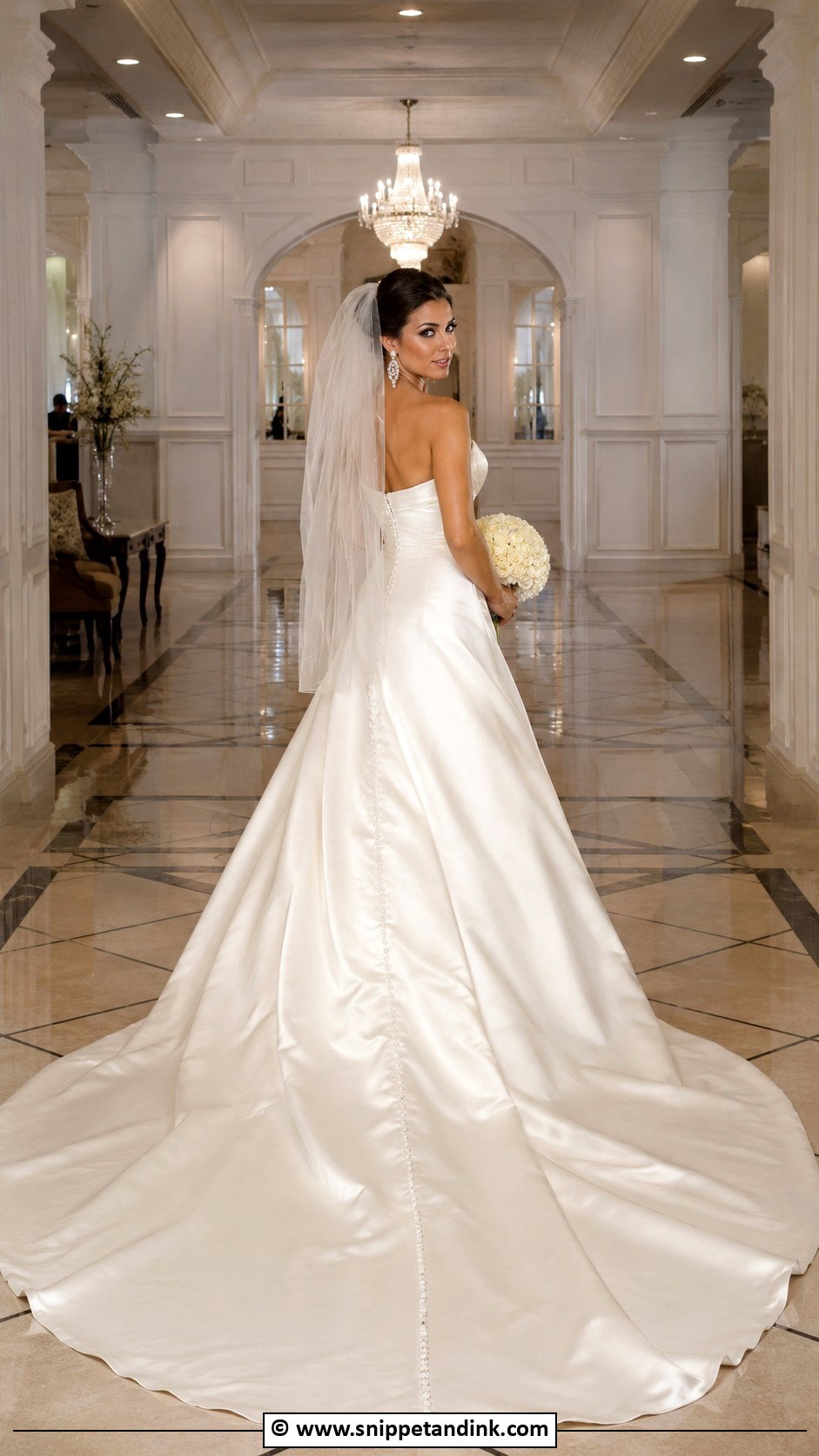 Long Train Wedding Dress - Snippet and Ink - 30 2000s Wedding Dress Ideas