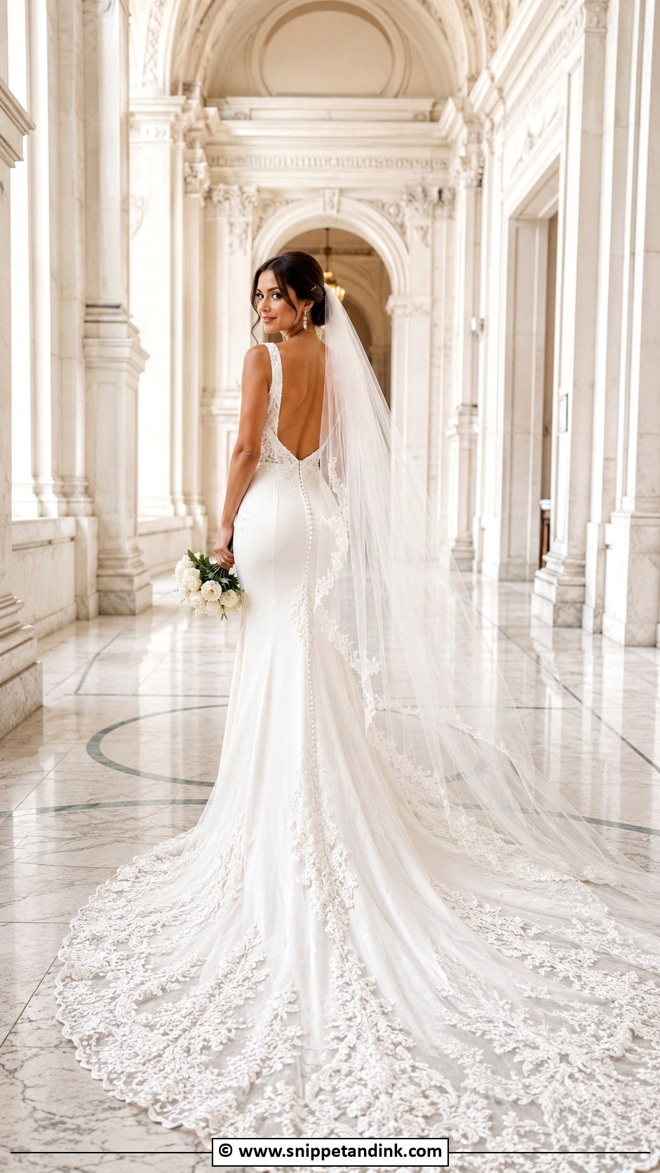 Long Train Wedding Dress - Snippet and Ink - 30 Elegant Wedding Dresses