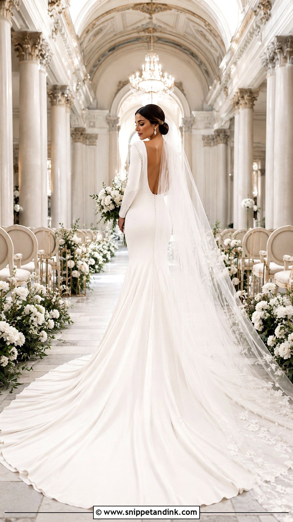 Long Train Wedding Dress - Snippet and Ink - 20 Classy Sophisticated Bride Wedding Dress Ideas