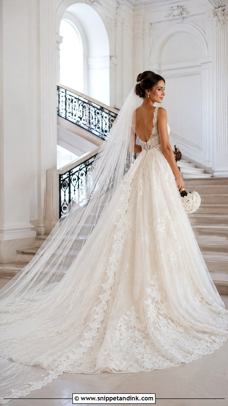 Long Veil Cathedral Wedding Dress - Snippet and Ink - 30 Cathedral Wedding Dress Ideas