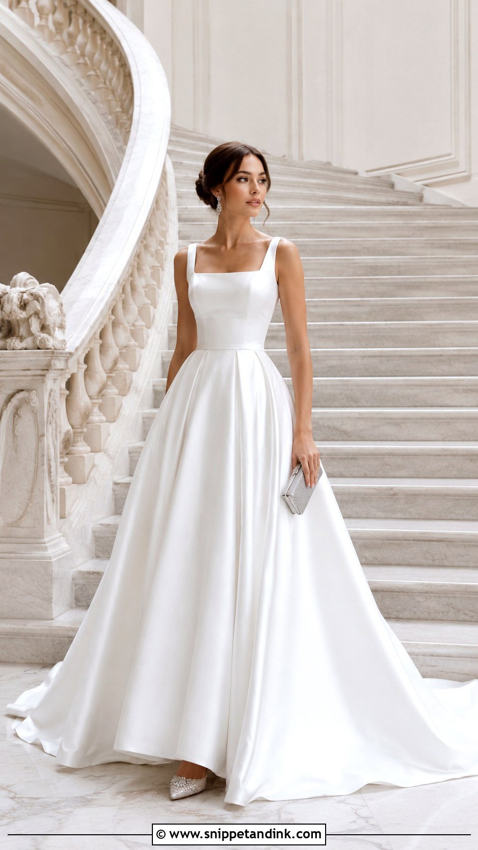 Long White Ball Gown With Crystal Pumps - Snippet and Ink - 20 Long White Gown Ideas
