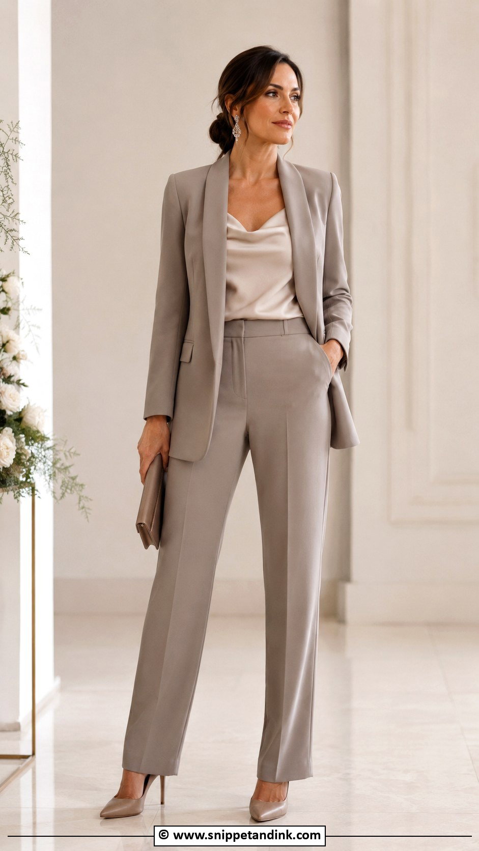 Longline Blazer Pants Suit Wedding - Snippet and Ink - 25 Elegant Pants Suits Wedding