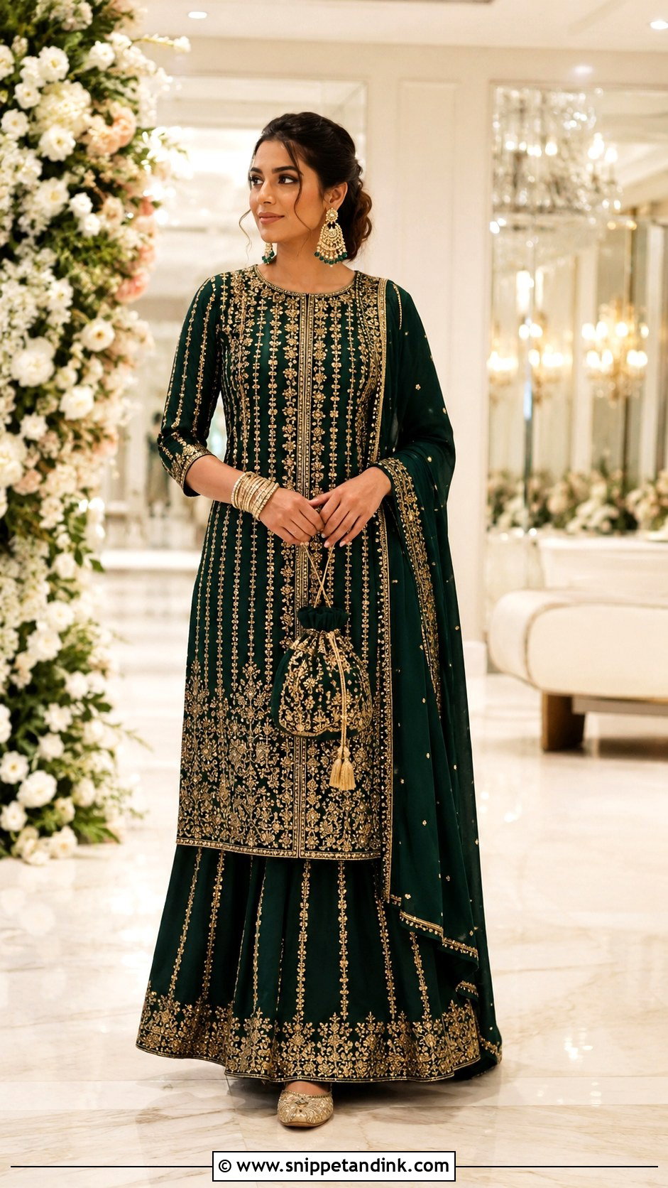 Longline Bridal Choli With Modest Lehenga - Snippet and Ink - 20 Bridal Choli Designs