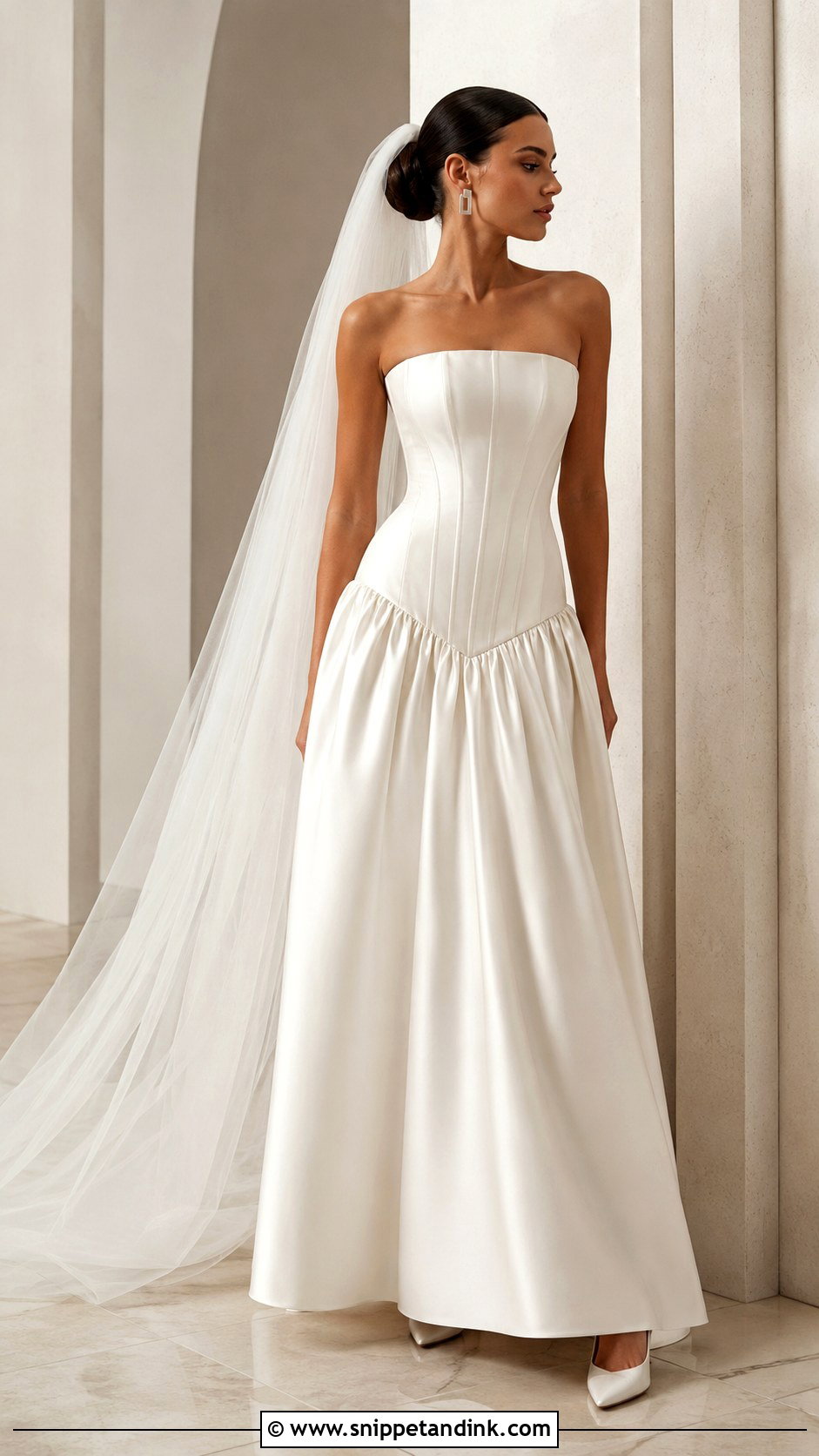 Longline Corset And Drop Waist Skirt Wedding Dress - Snippet and Ink - 20 Corset and Skirt Wedding Dress Ideas