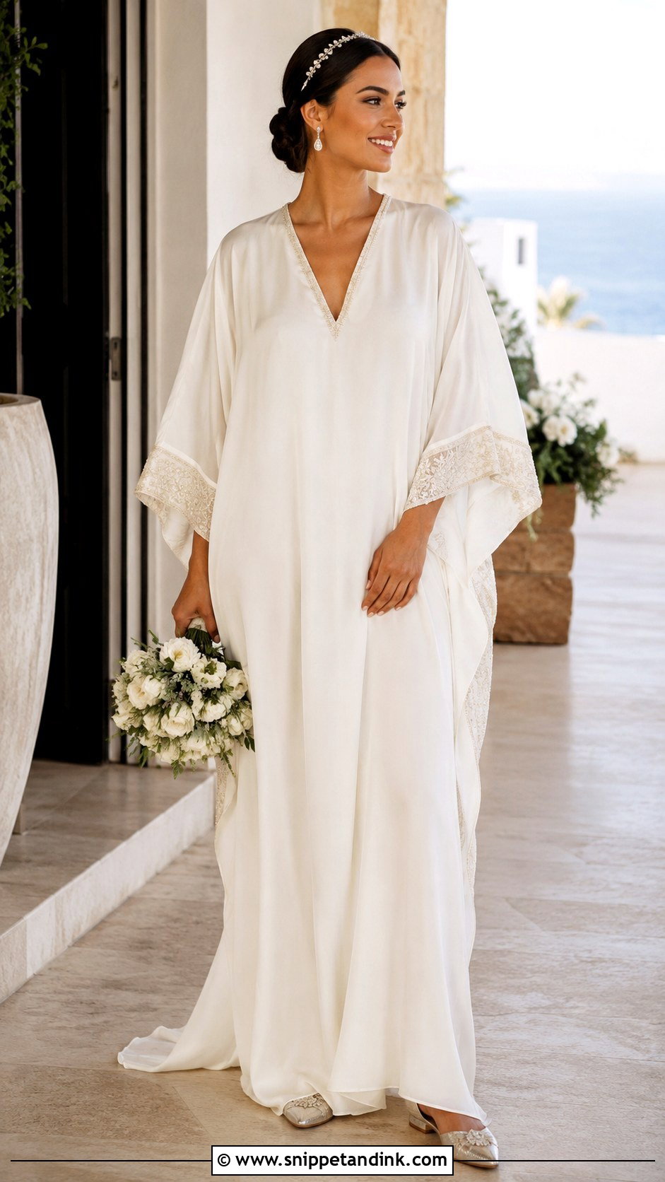 Loose Kaftan Wedding Dress - Snippet and Ink - 20 Loose Wedding Dress Ideas
