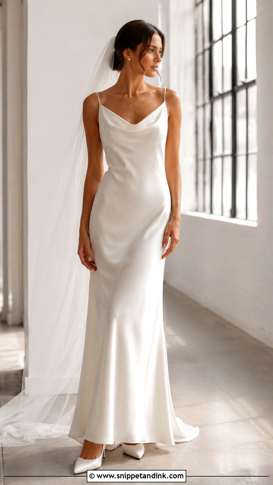 Loose Satin Slip Wedding Dress - Snippet and Ink - 20 Loose Wedding Dress Ideas