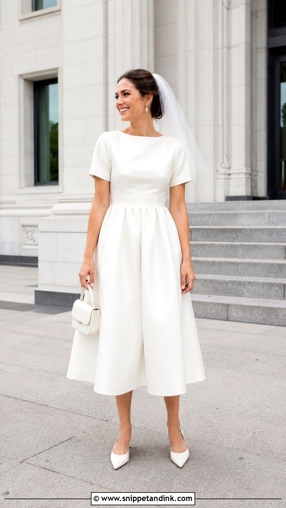 Loose Tea Length Wedding Dress - Snippet and Ink - 20 Loose Wedding Dress Ideas