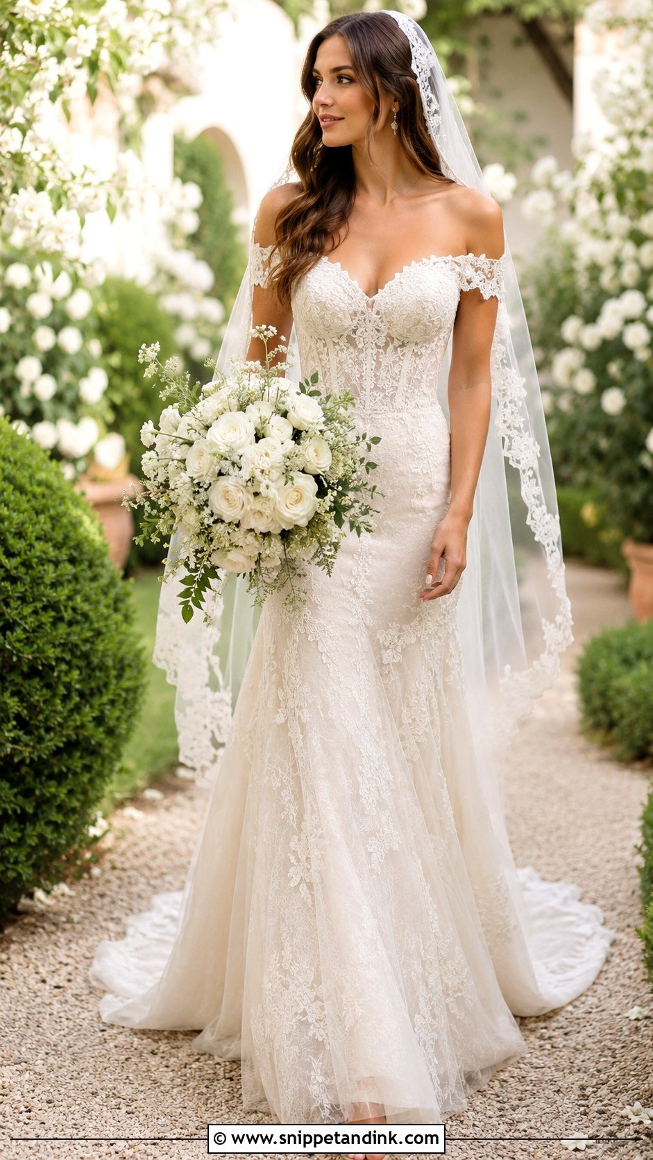 Loose Waves Bride Cap Veil - Snippet and Ink - 25 Cap Veil Ideas