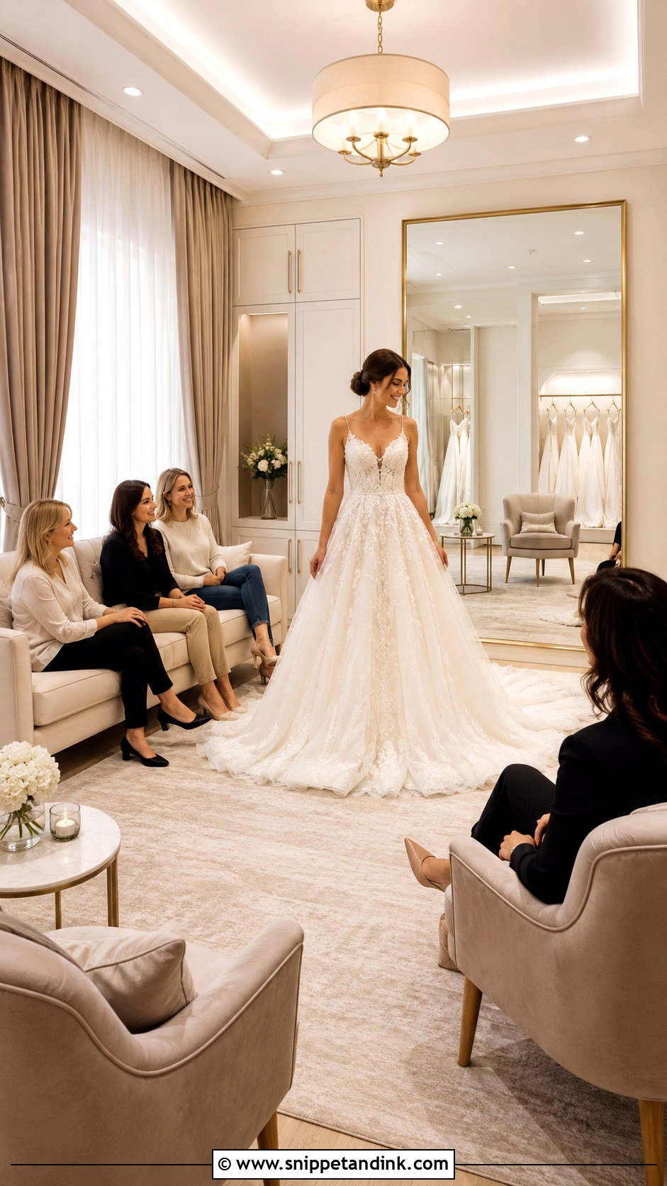 Lounge Bridal Fitting Room - Snippet and Ink - 20 Bridal Fitting Room Ideas